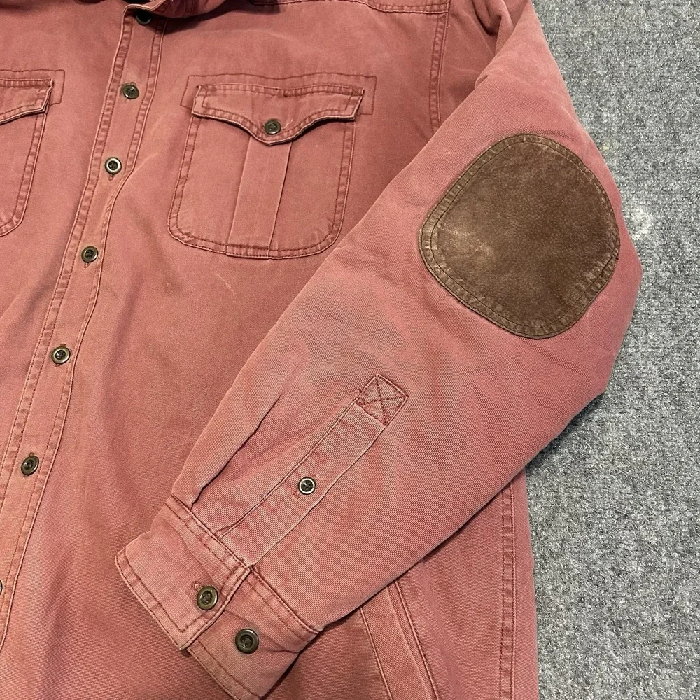 Territory Ahead Shacket Size XLT  Red  Sherpa-Lined Canvas Jacket‎ Elbow Patches